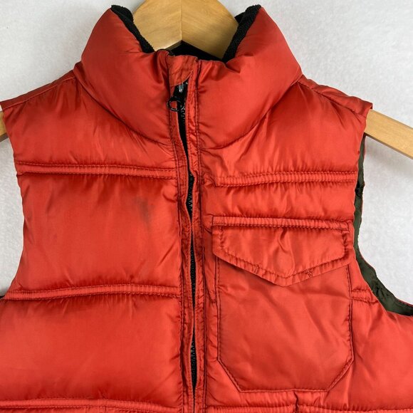 Gap Kids Orange Full Zip Insulated Sienna Thick Puffer Vest Jacket Size XS - Picture 3 of 13